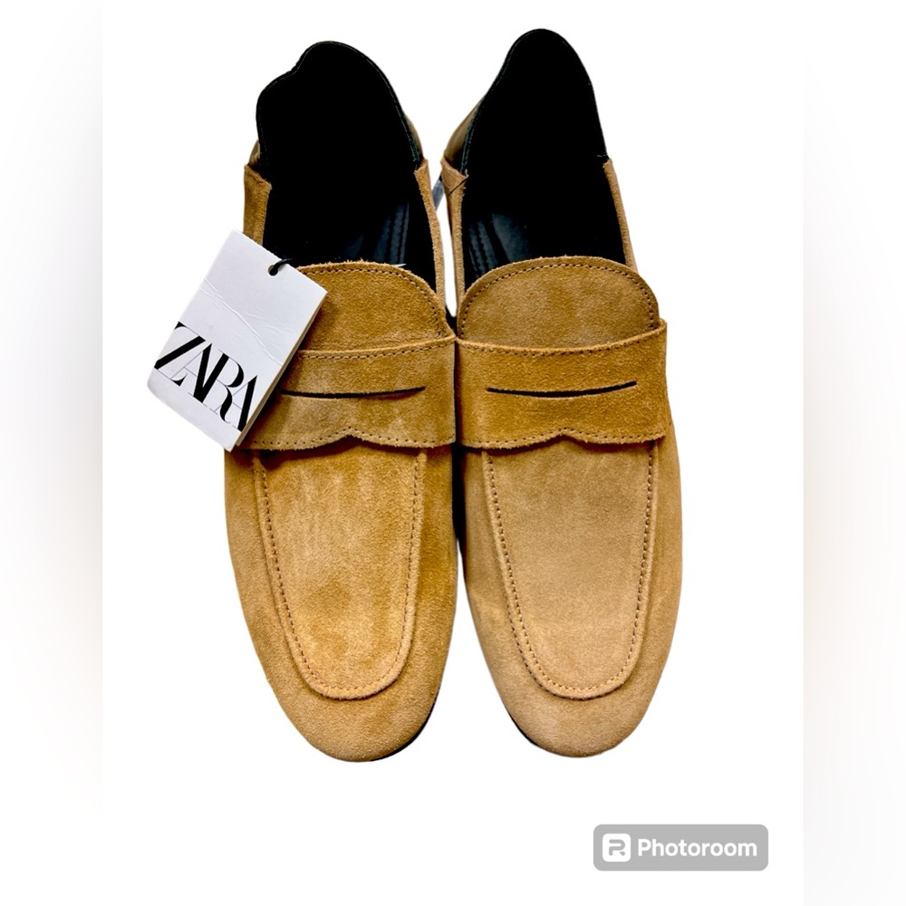 Zara Men’s Leather/Suede Loafers Sz 9 NWT